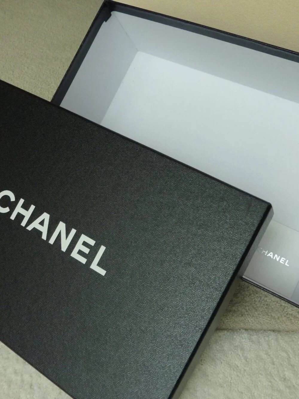 Chanel Black Empty Shoe Box for storage SZ 11.5